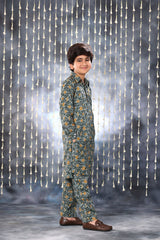 Grey Jaipuri Handblock Floral Single Print Co-ord Kurta Set