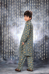 Grey Jaipuri Handblock Floral Single Print Co-ord Kurta Set