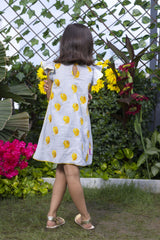 Peacock Motif Embroidery Short Dress