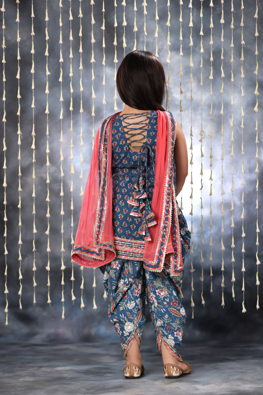 Buy Blue Silk Kurta Dhoti Set Party Wear Online at Best Price | Cbazaar
