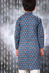 Blue Jaipuri Handblock Print Co-ord Kurta Set