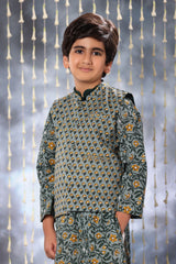 Grey Jaipuri Buti Print Jacket Only