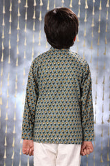 Grey Jaipuri Handblock Print Shirt with Pant