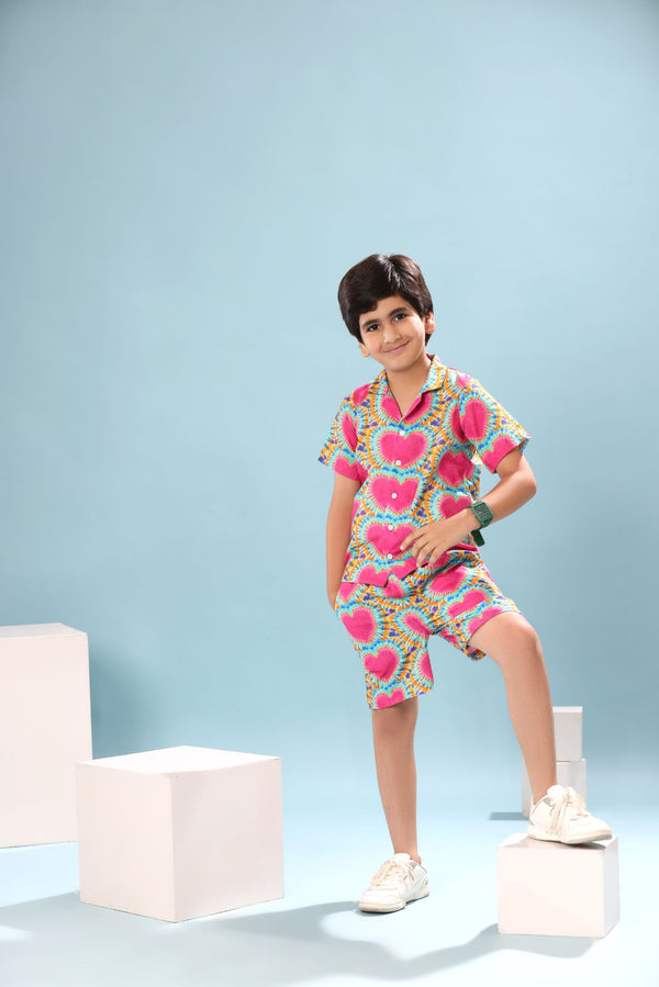 Heart Print Boys Co-ord Set