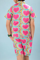 Heart Print Boys Co-ord Set