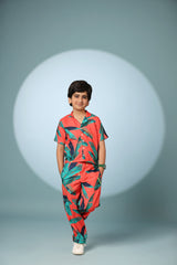 Leaf Print Boys Co-ord Set with Pants