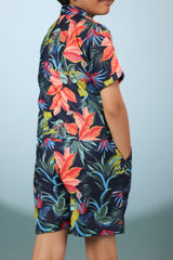 Garden Print Boys Co-ord Set with Shorts
