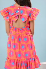 Marimekko Print Ruffled Sleeve Dress