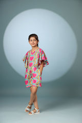 Cape Sleeves Jump Shorts Dress