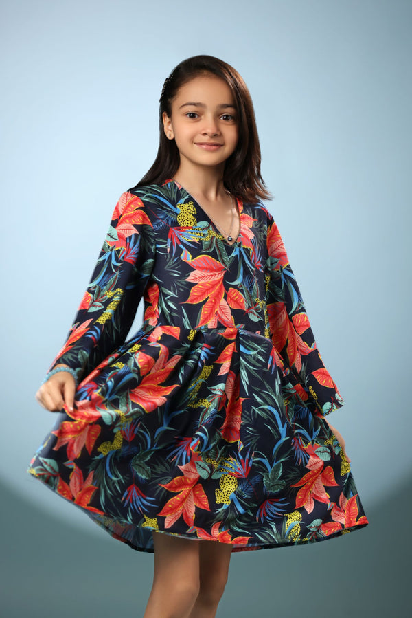 Garden Print Frock Dress