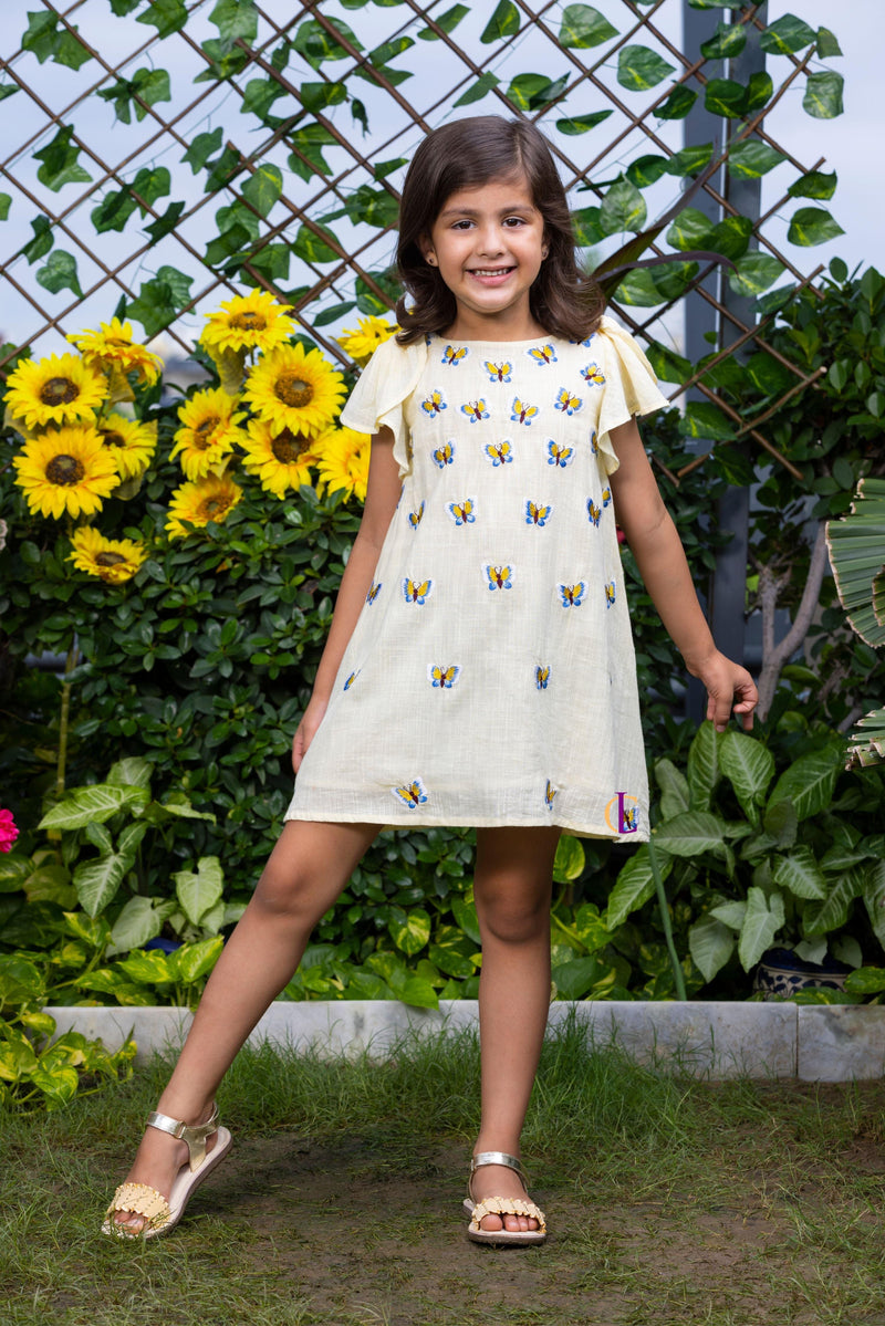 Butterflies Embroidery Dress