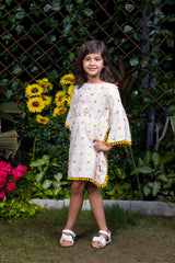 Floral Embroidery Kaftan Dress