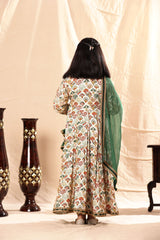 Printed Anarkali with Pant Set