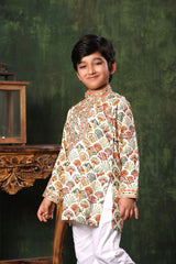 Geometric Print Kurta and Pyjama Set