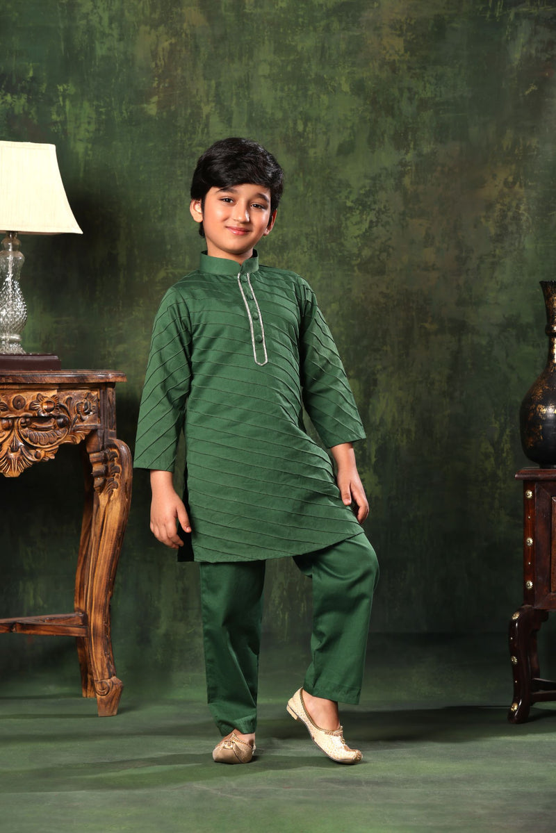 Green Kurta and Pyjama Co-ord Set