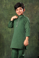 Green Kurta and Pyjama Co-ord Set