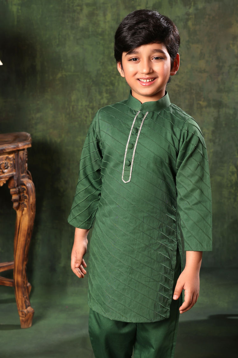 Green Kurta and Pyjama Co-ord Set