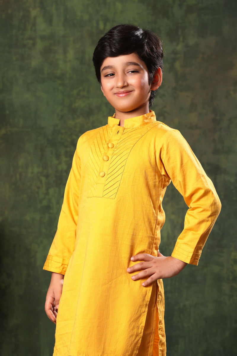 Mustard Kurta and Pyjama Co-ord Set