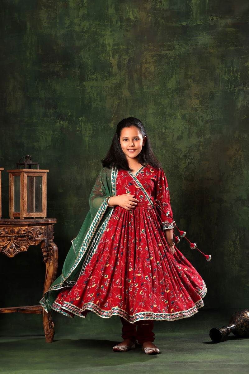 Floral Embellished Anarkali Set