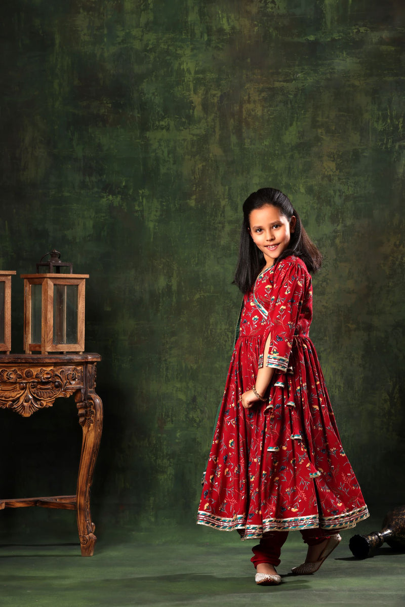 Floral Embellished Anarkali Set