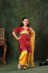 Printed Frock Suit with Pant Set